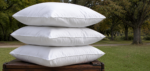 Medium wool pillow shown from angled side