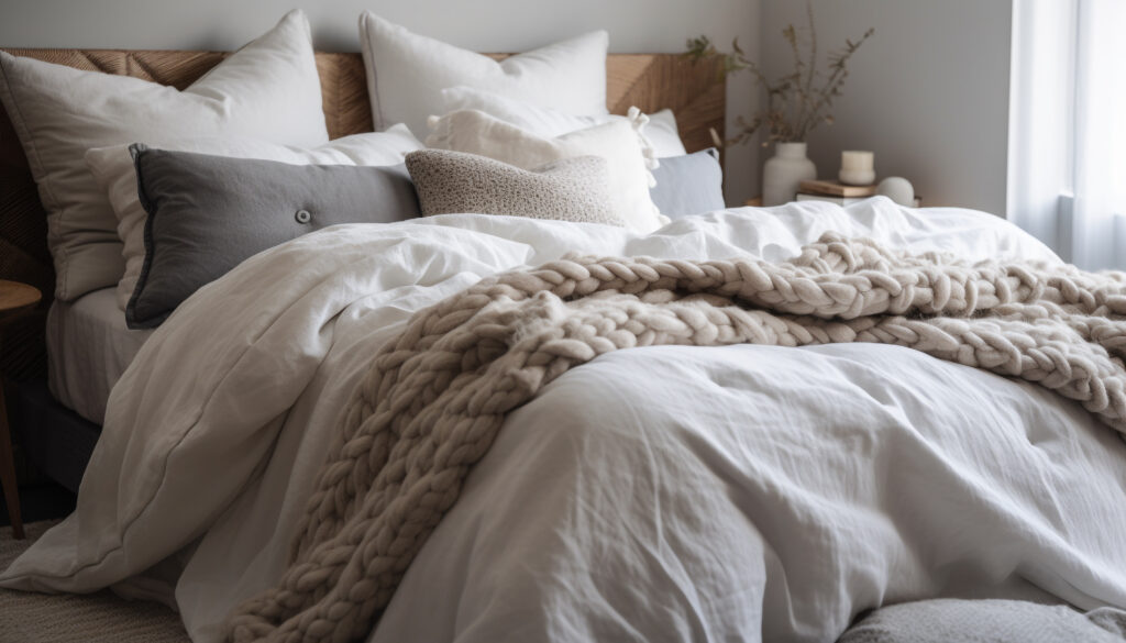 Softness and luxury on modern hotel bedding- organic wool mattress topper in Hartford, WI- woolbed